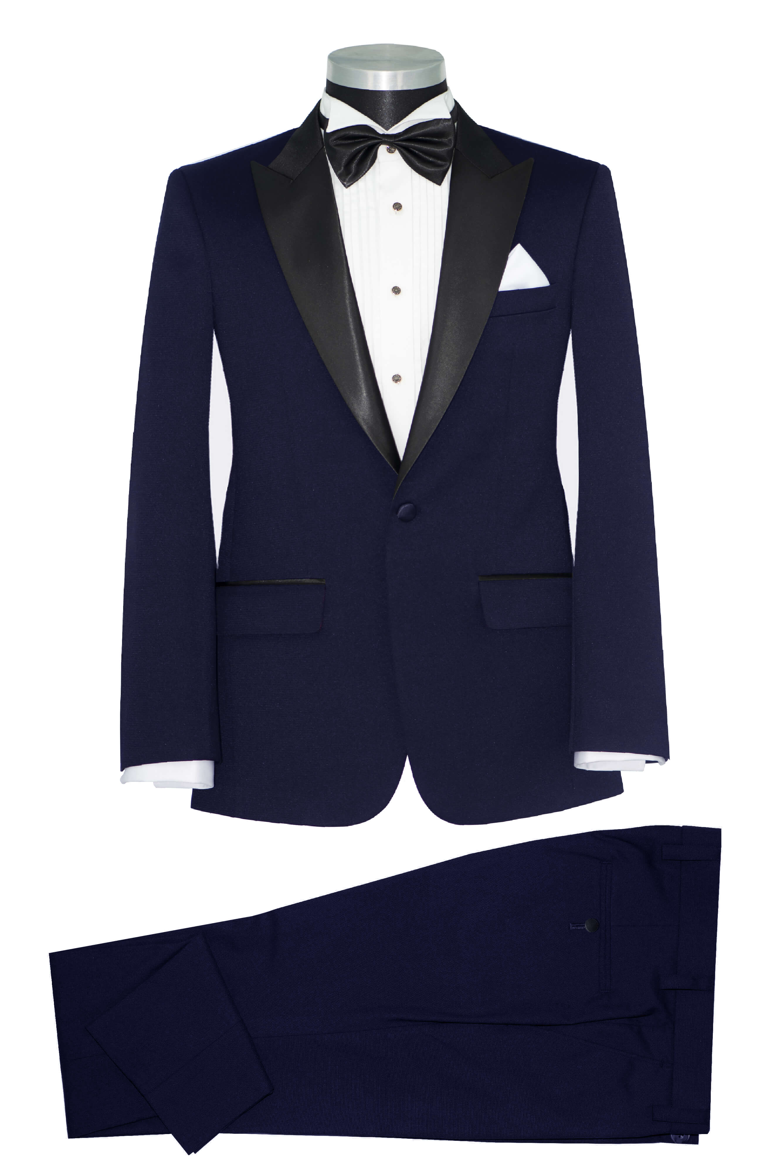 PEAK LAPEL SLIM FIT NAVY BLUE TUXEDO SUIT FOR MEN – Tailor Graze
