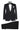 PEAK LAPEL SLIM FIT BLACK TUXEDO SUIT FOR MEN